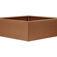 Bloembak vlak - 210x210x40 cm Corten