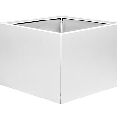 Bloembak vlak - 60x60x40 cm Wit