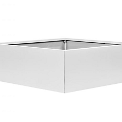 Bloembak vlak - 120x120x40 cm Wit