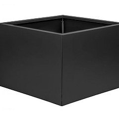 Bloembak vlak - 60x60x40 cm Grafiet zwart