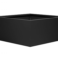 Bloembak vlak - 90x90x40 cm Grafiet zwart