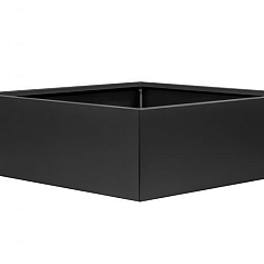 Bloembak vlak - 120x120x40 cm Grafiet zwart