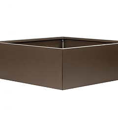 Bloembak vlak - 120x120x40 cm Supra bruin