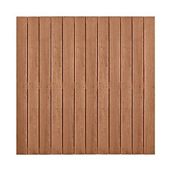 Hardhouten geschaafd plankenscherm design 28-planks 15 mm recht verticaal, 180x180cm
