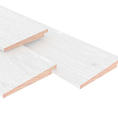 Vuren Zweeds rabat 1 zijde geschaafd, 1 zijde fijnbezaagd, 1,1-2,7x19,5x300cm wit gespoten