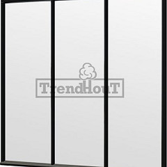 Steel Look raam 2230x2200mm zwart module H-01