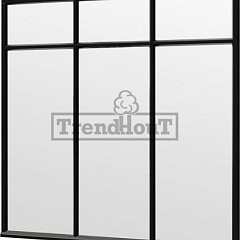 Steel Look raam 2230x2200mm zwart module H-02