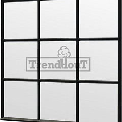 Steel Look raam 2230x2200mm zwart module H-03