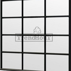 Steel Look raam 2230x2200mm zwart module H-04