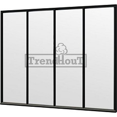 Steel Look raam 2760x2200mm zwart module C-01