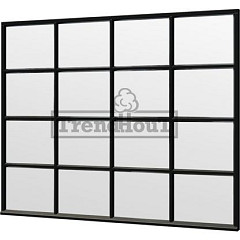 Steel Look raam 2760x2200mm zwart module C-04