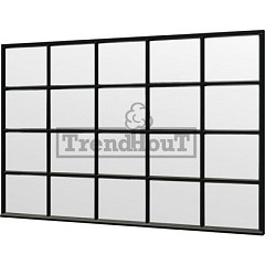 Steel Look raam 3405x2200mm zwart module E-04