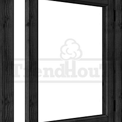 Steel Look vleugelraam 01 enkel DOUGLAS zwart, rechtsdraaiend  raam:754x905mm+kozijn:888x1039mm