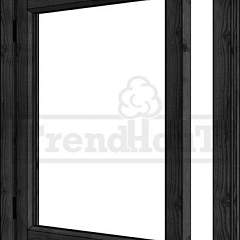 Steel Look vleugelraam 01 enkel DOUGLAS zwart, linksdraaiend  raam:754x905mm+kozijn:888x1039mm