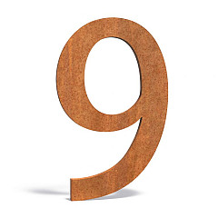 Huisnummer 71x5x120mm Corten 5mm (9 Corten)