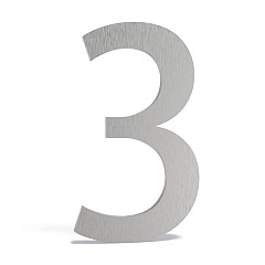 Huisnummer 79x5x120mm RVS 5mm (3 RVS)