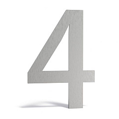 Huisnummer 84x5x120mm RVS 5mm (4 RVS)