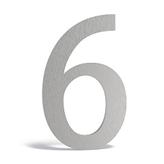 Huisnummer 80x5x120mm RVS 5mm (6 RVS)