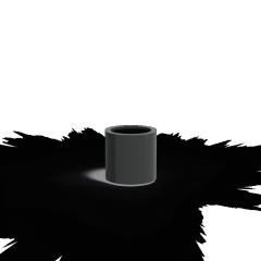 CIRCUM met bodem Ø500x500mm Aluminium (AM9)