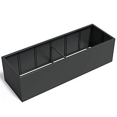 CARREZ zonder bodem 3000x1000x800mm Aluminium (AFW18)