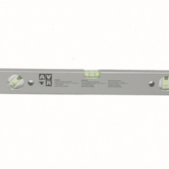 Waterpas in aluminium met 3 libellen en magneet 50 cm