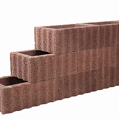 Kubusflor bruin/rood 40x30x25cm