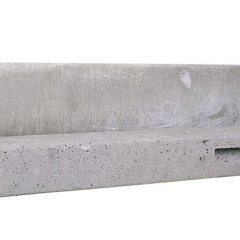 Betonpaal stampbeton 10x10x180cm grijs tussenpaal tbv scherm 90cm hoog
