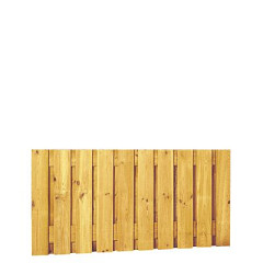 Grenen geschaafd plankenscherm 21-planks 17mm 180x90cm verticaal recht groen geïmpregneerd