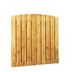 Grenen geschaafd plankenscherm 21-planks 17mm 180x180cm verticaal toog groen geïmpregneerd | OP=OP