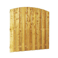 Grenen geschaafd plankenscherm 18-planks 15mm 180x164/180cm verticaal toog groen geïmpregneerd