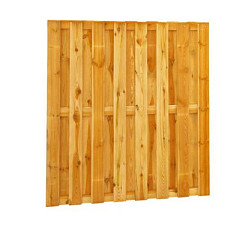 Grenen geschaafd plankenscherm 18-planks 15mm 180x180cm recht groen geïmpregneerd