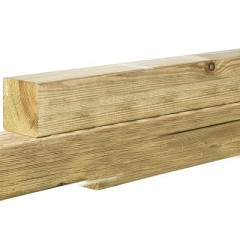 Grenen geschaafde Paal 8,8x8,8x180cm zonder diamantkop groen geïmpregneerd