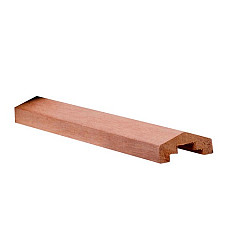 Hardhouten geschaafde afdekkap met sponning (49x1cm) 7x35x180cm