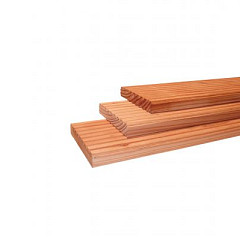 Douglas geschaafd dekdeel 1 zijde grof 1 zijde fijn profiel 2,4x138x500cm onbehandeld