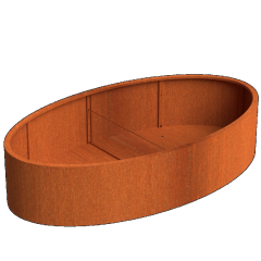 Ellipse 1200x800x600mm Corten (CEL5)