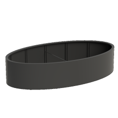 Ellipse 2000x1200x600mm Polyester (PEL1)
