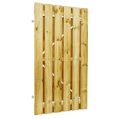 Grenen geschaafde plankendeur op verstelbaar stalen frame 100x180cm recht groen geïmpregneerd