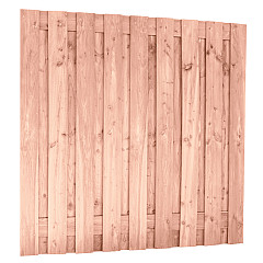Douglas fijnbezaagd plankenscherm 19-planks 15mm 180x180cm tbv betonsysteem onbehandeld