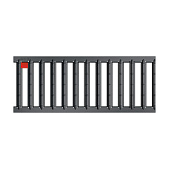Sleufrooster verzinkt staal antraciet, L=500mm tbv. ACO Hexaline 2,0 en ACO Euroline