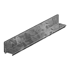 Slotline opzetelement verzinkt staal H=65mm L=1000mm tbv ACO Hexaline 2.0 en ACO Euroline