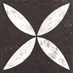 Keramische tegel vtwonen Solostone Decoren Belgian Flower White 70x70x3,2cm