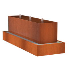 Waterblok  3000x700x700mm Corten 3mm (CWB4)