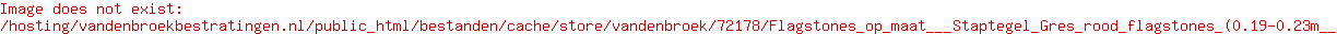 Flagstones op maat | Staptegel Gres rood flagstones (0.19-0.23m²)