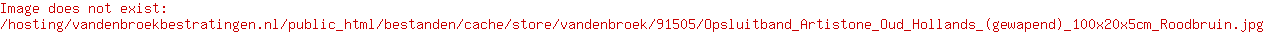 Opsluitband Artistone Oud Hollands (gewapend) 100x20x5cm Roodbruin