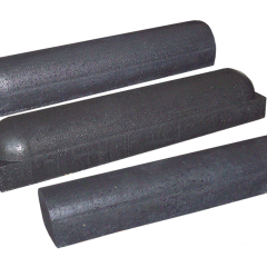 parkeer of stootband 2x rond grijs 20x17x95cm