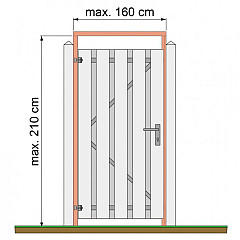 Tuindeurkozijn Redvision met aanslaglat max. 160 cm breed