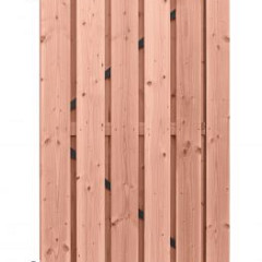 Douglas geschaafde plankendeur op zwart verstelbaar stalen frame 16mm 100x190cm onbehandeld