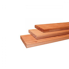 Douglas geprofileerd dekdeel 1 zijde grof profiel 1 zijde glad 2,8x14,5x300cm onbehandeld