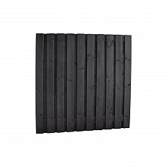Grenen geschaafd plankenscherm 21-planks 15mm 180x180cm geïmpregneerd en zwart gedompeld